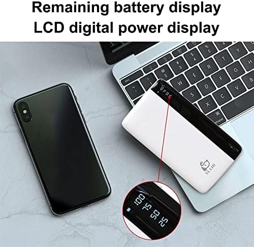 SLu B 12000 m Ah Power Bank – Ultra-Slim Fast Charging Portable Charger with LED Display, Compatible with i Phone, Samsung & Tablets – Reliable On-the-Go Battery Pack for Effortless Device Management and Enhanced Power Solutions