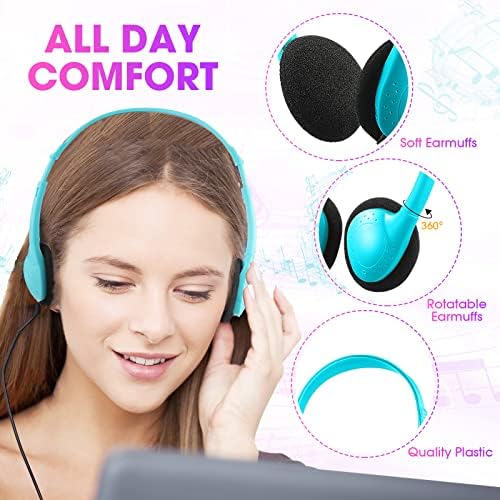 Chumia 40-Pack Kids Adjustable Wired Headphones – Vibrant Classroom Earphones for Enhanced Learning & Comfort – Ideal for Group Activities, Travel, and 3.5 mm Device Compatibility – Durable & Lightweight Design Perfect for Young Learners – Explore 10 Fun Colors to Personalize Every Experience