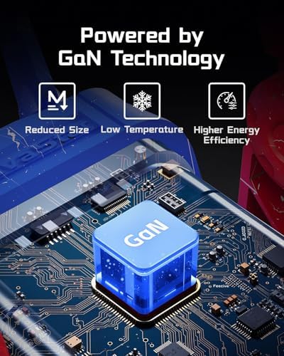 Grava Star 65 W Ga N USB-C Charger: Ultimate 3-Port Power Hub for Rapidly Charging i Phone, Mac Book, i Pad & Laptops – Compact, Foldable Design Perfect for Travel and Tech Enthusiasts – Efficient Wall Charger with Enhanced Versatility for All Your Devices