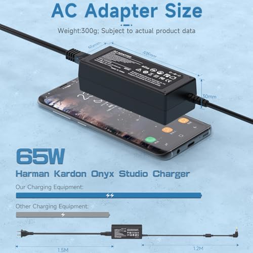 Advanced 19 V AC/DC Power Adapter for Harman Kardon Onyx Studio Series – Fast Charging Solution for Models 1-7 – Optimized Compatibility & Enhanced Performance for Bluetooth Speaker Enthusiasts – Lightweight & Durable Design for Portable Use