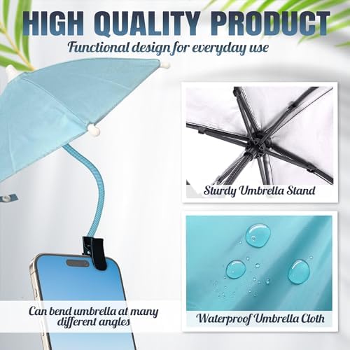 Smartphone Sunshade – Clip-On UV Protection Umbrella for Phones, Universal Fit Outdoor Accessory, Lightweight & Portable Sun Shield in Bright Yellow – Enhance Comfort & Visibility on Sunny Days