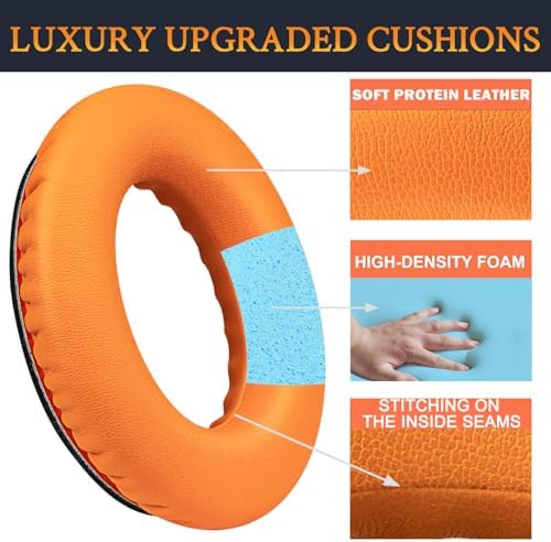 Ultimate Comfort Earpads for Bose QC35 & QC35 II – Luxurious Leather Design with Superior Noise Isolation Foam and Enhanced Thickness for Optimal Listening – Stylish Grey Replacement Cushions to Revitalize Your Headphones