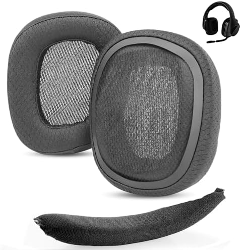Ultimate Comfort Replacement Earpads & Headband Cushions for Logitech G533 Wireless Gaming Headset – Advanced Breathable Mesh & Memory Foam Design for Enhanced Sound Isolation and Extended Gaming Sessions