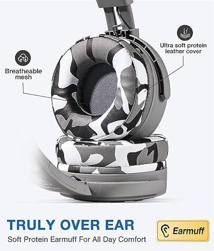 Rockpapa Ultra-Light Foldable Wired Headphones with Integrated Microphone – Premium Stereo Sound for All Ages, Perfect for Travel with Tangle-Free Cord and 3.5 mm Compatibility – Sleek Black/Grey Design for Everyday Listening and Virtual Meetings