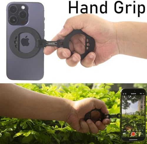 Revolutionary Magnetic Dual Grip Phone Holder for i Phone – Ultimate Security on Iron Surfaces | Versatile 1/4″ Screw Mount | Perfect for i Phone 16/15/14/13/12 Pro Max & Magnetic Cases | Effortless, Hands-Free Operation for Daily Activities