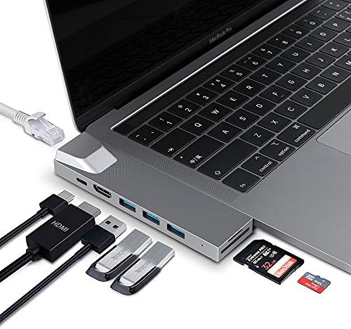 Transform Your Mac Book Experience with the Versatile 8-in-1 USB-C Hub – Featuring 4 K HDMI, Gigabit Ethernet, and 100 W Rapid Charging – Ideal for Professionals and Creatives Seeking Seamless Connectivity – Compact Docking Station Compatible with Thunderbolt 3 and USB-C for Ultimate Workspace Efficiency