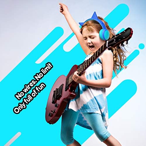 Gorsun Kids’ Purple Cat Ear Bluetooth Headphones – Safe Over-Ear Wireless Headset with 85 d B Volume Limiting, 40-Hour Battery Life, Built-in Microphone, and Bluetooth 5.3 for Toddlers and Young Children – Ideal for Music, Learning, and Playtime Adventures