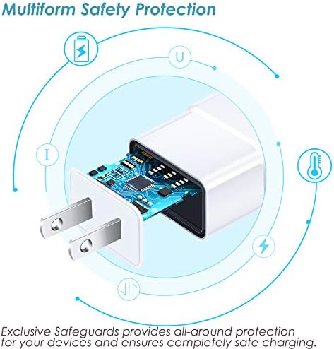 5 Pack High-Speed Type C Charger Block – Ultimate USB Wall Adapter for Samsung Galaxy S21, Note 10, LG, Pixel3 & More – Enhanced Compatibility, Fast Charging, and Portable Design for Everyday Use