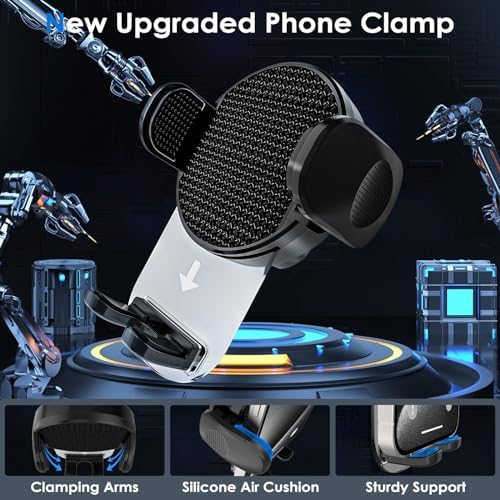 Transform Your Driving Experience with the 360-Degree Rotating Rearview Mirror Phone Holder – Adjustable Fit for 4-7 Inch Smartphones, Sleek Mirror-Black Design for Ultimate Convenience and Safety
