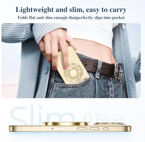 Discover the GVIEWIN Magnetic Phone Ring Holder: A Cutting-Edge 360° Rotatable Kickstand for Mag Safe Devices – Perfectly Tailored for i Phone 16 Pro Max/Plus, 15, 14, and 13 (Elegant White Finish) – Unmatched Stability and Hands-Free Viewing Experience Upgrade your smartphone usage with this premium accessory that not only enhances grip but also transforms your device into a versatile stand for effortless video calls and streaming. Featuring a robust magnetic attachment for secure hold, this stylish phone ring holder is engineered for seamless integration with Mag Safe technology. Experience the freedom of adjustable angles, allowing for convenient portrait or landscape modes, perfect for navigation or entertainment on-the-go. Its sleek white design not only ensures durability but adds a sophisticated touch to your device. Elevate your everyday smartphone experience with the GVIEWIN Magnetic Phone Ring Holder – where functionality meets elegance.