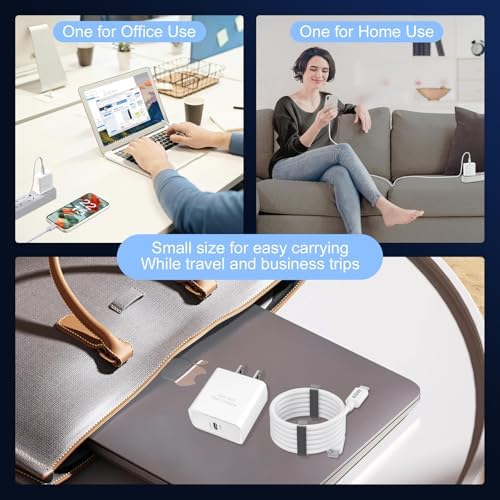 45 W Ga N USB-C Fast Charger Duo for Google Pixel – Compact Charging Solution with Dual 6.6 FT C to C Cables – Rapid Power Boost for Pixel 9 Pro, 8, 7, 6 – Enhanced Safety Features for Reliable Use