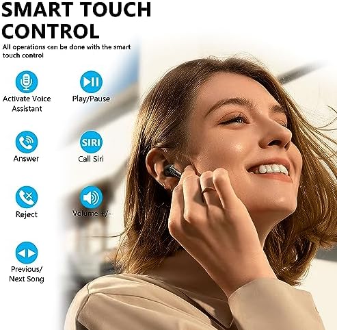 CERRXIAN Wireless Red Earbuds with LED Charging Case – High-Fidelity Stereo Sound for i OS & Android Devices, Perfect for Gaming, Fitness, and Everyday Use – Ergonomic Design for Secure Fit and Long Battery Life