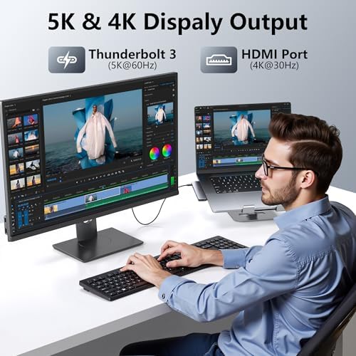 Unlock Your Mac Book’s Full Potential with the Premium 8-in-2 USB C Hub HDMI Adapter – Ultimate Thunderbolt 3 & 10 G USB Data Ports, Stunning 4 K Output, and Sleek Compact Design for 2018-2025 Mac Book Pro & Air Models – Effortless Connectivity, Fast Transfers, and Seamless Streaming for Professionals on the Go!