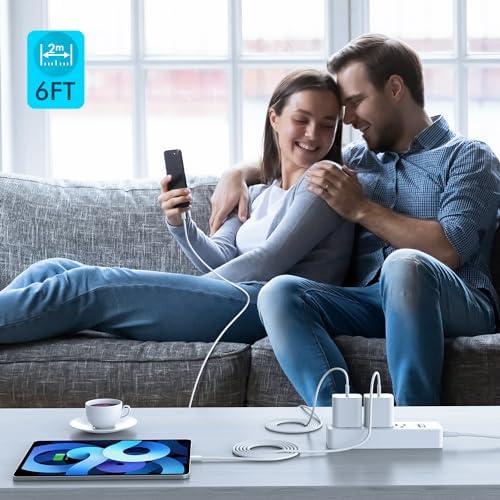 Boost Device Powering with the Apple i Phone 16/15 Fast Charge Essentials Set – MFi Certified 20 W USB-C Blocks & 6 FT Cables in Eye-Catching Purple for Unmatched Charging Speed – Ideal for i Phone 16/15 Series and i Pad with Advanced Durability and Flexibility