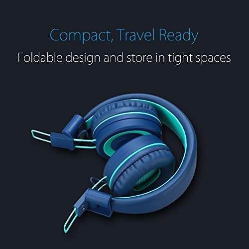 Noot Products K11 Kids Headphones – Ergonomic Foldable Wired On-Ear Audio Solution with 5 ft Tangle-Free Cord and 3.5 mm Jack for i Pads, Kindle, Fire Tablets, and Laptops – Ultimate Comfort and Stylish Design for School, Travel, and Gaming – Safe Listening Experience for Young Audiophiles
