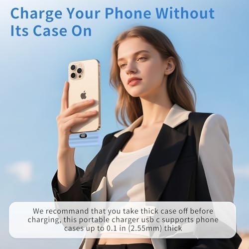 Ultra-Compact Dual USB-C Power Bank Set – 5000 m Ah Mini Charger with 22.5 W Rapid Charging for i Phone 16/15, Samsung, Google, LG, and All Android Devices – Essential On-the-Go Power Source with Superior Safety Compliance and Pocket-Friendly Design