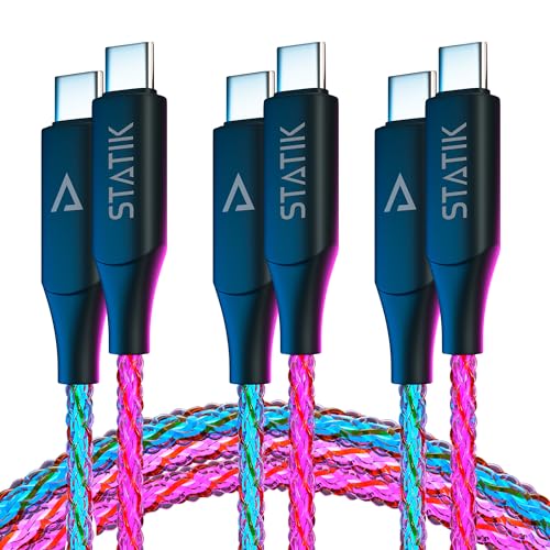 Durable 10 FT USB C Charging Cable for Apple Devices – Statik Durabraid 27 W Fast Charger for i Phone 14 Pro Max, High-Speed Data Transfer with Premium Nylon Braided Design, Enhanced Flexibility and Longevity for Everyday Use