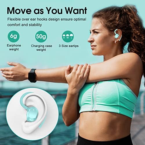 Rose Gold Bluetooth 5.3 Wireless Earbuds – Experience Premium Hi-Fi Stereo Sound with 30 Hours Playtime, Secure In-Ear Hooks for Active Lifestyles, and Dual LED Battery Indicator – Ideal for Sports, Hands-Free Calls, and Fast Type-C Charging – Upgrade Your Sound Journey Now!