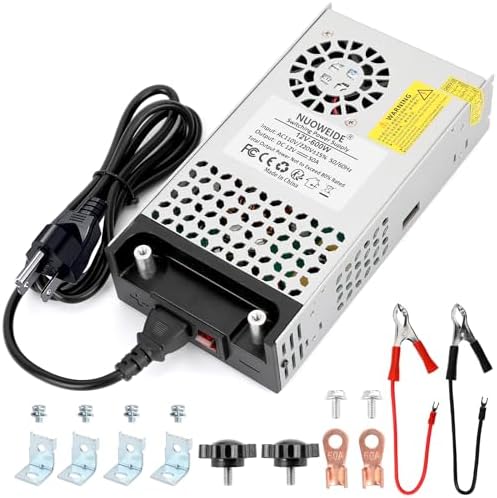 High-Efficiency 110 V AC to 12 V DC Power Supply Converter – 50 A 600 W Transformer Ideal for RVs, Pumps, LED Strips & LCD Monitors – Reliable Performance with Advanced Safety Features and Versatile Compatibility