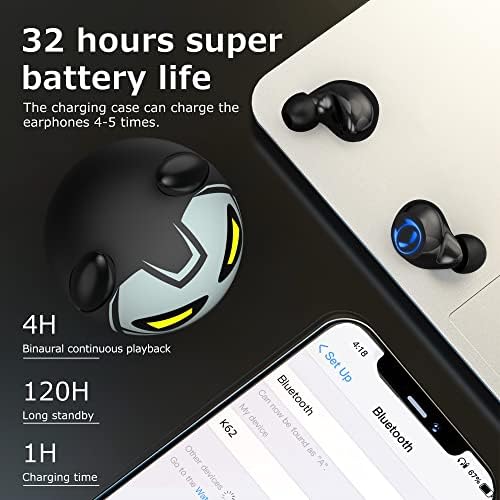 Adorable Kids’ Wireless Earbuds with Bluetooth 5.0 – Waterproof Sport Stereo Earphones for Seamless Connectivity and Enhanced Audio Experience – Perfect for Music, Gaming, and Learning on i Phone/Android – Fun, Durable Design with Noise Reduction and Built-in Mic