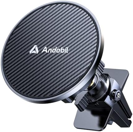 andobil [True Military-Grade for MagSafe Car Mount, 2025 Ultimate Magnetic Phone Holder for Car Dashboard Windshield Vent, Retractable Car Phone Holder Mount for iPhone 16 15 14 13 Pro Max Sumsung – Enhanced Compatibility and Speed