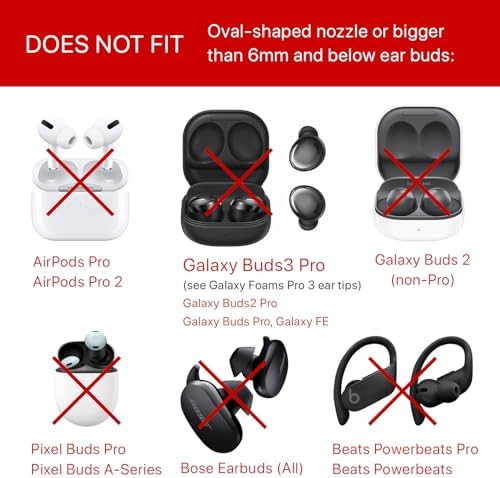 Ultimate Comfort Memory Foam Ear Tips with Patented Silicone Shield for Sony WF-1000 XM5, WF-1000 XM4, Powerbeats Pro 2, and More – Custom Fit Replacement Solution for Enhanced Sound Isolation and Listening Experience (SML)