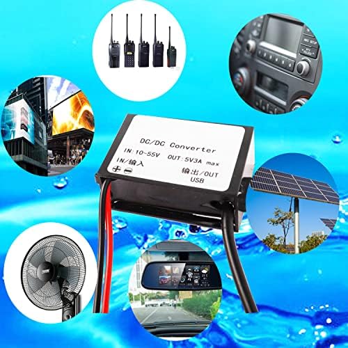 Compact 12 V-48 V to 5 V Mini USB Step-Down Converter – 3 A High-Efficiency Buck Module for Reliable Mobile Power Supply – Perfect for Charging Devices in Cars, Outdoors, and Home Use – Durable and Universal Compatibility for All USB Gadgets
