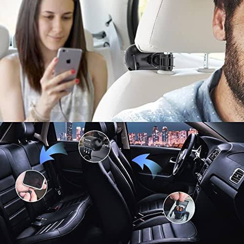 Transform Your Travel Experience with the OHLPRO 3-in-1 Retractable Backseat Charger – Fast Charging Dock for All Smartphones Including i Phone & Samsung | Ultimate Solution for Ride-Share Drivers and Passengers | Organized, Hassle-Free Charging for Uber, Lyft, and Daily Commutes | Enhance Comfort and Connectivity on the Go