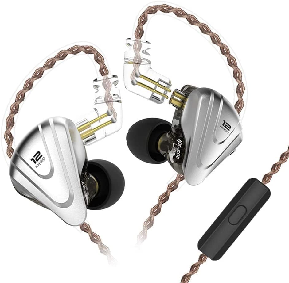 KZ ZSN Pro Hybrid In-Ear Earbud Headphones – High-Fidelity Audio with Dynamic Driver & Balanced Armature, Stylish Metal Faceplate, Detachable Cable for Custom Connectivity – Perfect for i Phone & Android Use, Ideal for Fitness & Everyday Listening (Blue, No Mic)