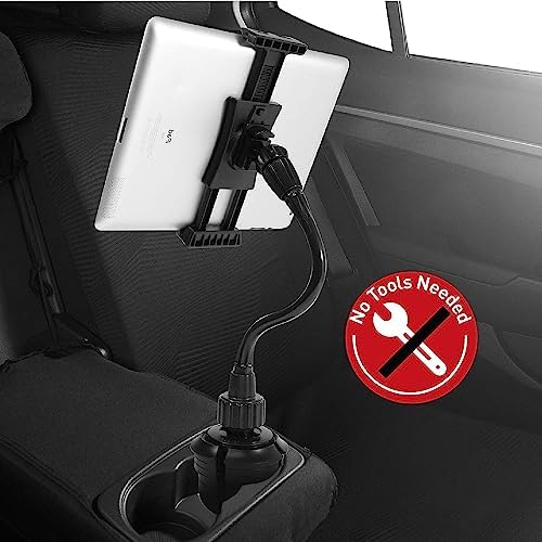 Transform your driving experience with the Macally Adjustable Cup Holder Tablet Mount – a robust and versatile solution for hands-free tablet use in your vehicle. This innovative car accessory seamlessly fits into your cup holder, accommodating various tablet sizes including i Pad Pro, i Pad Air, and i Pad Mini up to 12.9 inches. Enjoy the freedom of 360-degree rotation for optimal viewing angles, making navigation, video calls, or entertainment accessible for both front and back seat passengers. Designed for effortless installation without tools, this durable tablet holder is built to endure the rigors of everyday travel while keeping your device secure on bumpy rides. Ideal for busy parents looking to entertain children during long journeys or for anyone needing reliable GPS access. Elevate your in-car connectivity and comfort with the Macally Cup Holder Tablet Mount, the ultimate accessory for tech-savvy drivers seeking convenience and functionality.