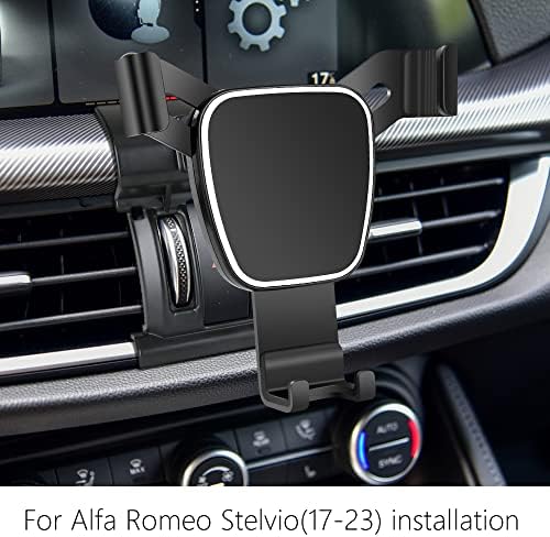 Alfa Romeo Giulia 2017-2025 Car Phone Holder – Premium Gravity Linkage Mobile Mount for Enhanced Navigation & Interior Elegance, Tool-Free Installation with Adjustable Viewing Angles for Optimal Safety and Convenience