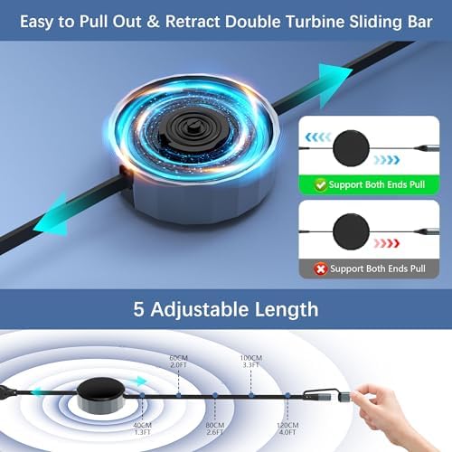 Revolutionary 100 W Retractable Multi-Device Charging Cable: Fast-Powered Type C, Micro USB, & Lightning Connectors for Effortless Charging – Tangle-Free 4 FT Design for i Phone, Galaxy, Android, i Pads & Mac Books – MFi Certified for Optimal Apple Compatibility – Perfect for Travel Enthusiasts & Everyday Use