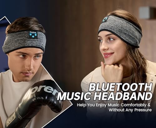 Ergonomic Bluetooth Sleep Headphones: Wireless Sports Headband with Hi-Fi Stereo Sound for Ultimate ASMR Relaxation – Lightweight, Cozy Audio Solution for Men and Women, Perfect for Meditation and Restful Sleep