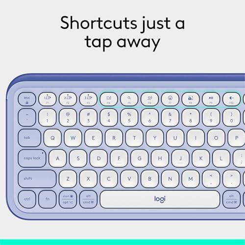 Elevate Your Workspace with the Logitech POP ICON Wireless Bluetooth Keyboard – Stylish Graphite & White Design, Effortless Multi-Device Switching, Comfortable Low-Profile Typing, and Customizable Keys for Enhanced Productivity on Laptops, Tablets, and PCs