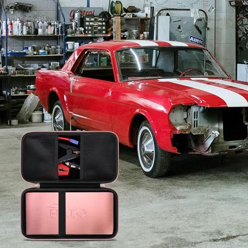 Premium Hard Travel Case for Halo Bolt Air 58830 & Air+ 55500 m Wh Power Kits – Stylish Rose Gold Emergency Power Bank Storage with Protective Mesh Pocket for Accessories, Charger Compatibility & Organized Portability