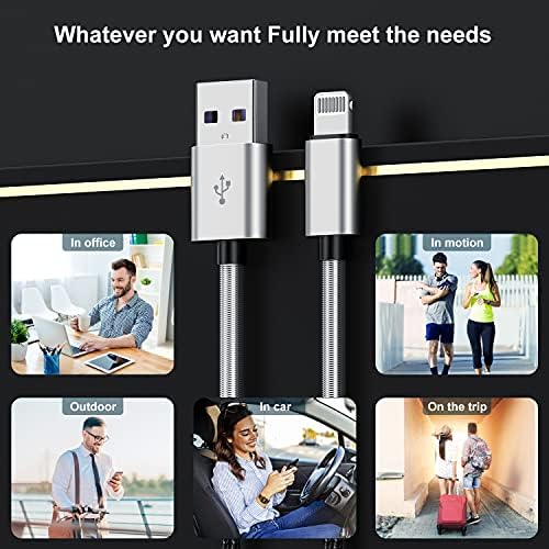10-Foot Apple MFi Certified USB C to Lightning Charging Cable – Dual Pack High-Speed i Phone Charger for 14/13/12 Series and i Pad – Durable Long Charging Cord for Ultimate Convenience and Flexibility