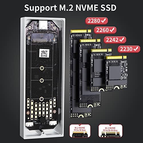 Premium SAN ZANG MASTER M.2 NVMe SSD Enclosure Adapter – High-Speed 20 Gbps USB-C 3.2 Gen2 x2 with Durable Aluminum Design for NVMe PCIe M-Key SSDs (2230/2242/2260/2280) – UASP & TRIM Support for Enhanced Data Transfer and Portability