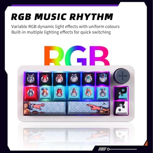 Darmoshark K3 Pro Wireless Mechanical Number Keyboard – Compact 19-Key RGB Backlit Game Keypad with Dual Bluetooth & USB-C Connectivity for Gamers and Professionals – Ergonomic Design for Enhanced Speed and Portability