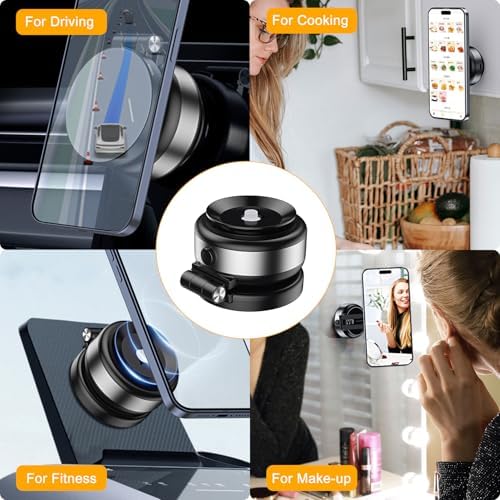 Versatile Electric Suction Cup Phone Mount – Foldable Magnetic Holder for i Phone 16/15/14/13/12 – Hands-Free Convenience for Car, Shower, and Smooth Surfaces – 360-Degree Rotation and Enhanced Stability for Effortless Access