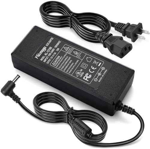 High-Efficiency 12 V 8 A AC to DC Power Adapter – 96 W Switching Supply for LED Strip Lights – 6.7 ft Power Cord – Universal Compatibility with 5.5 mm x 2.5 mm & 2.1 mm Connectors – Robust, Long-Lasting Power Solution for Home and Professional Use – Enhanced Performance & Economical Design