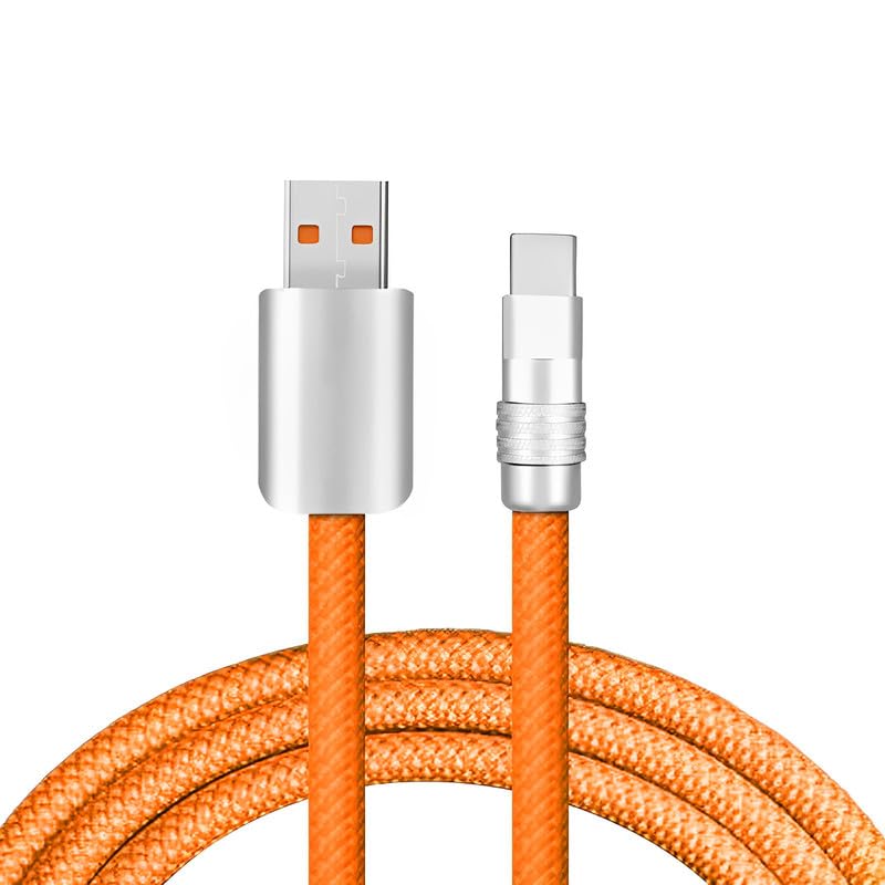 Vibrant Nylon Braided Rainbow Chubby Charger Cable – 4.9 FT USB-C to USB A Fast Charging Data Cord for Seamless Power Delivery & Enhanced Device Compatibility, Ideal Colorful Accessory for Tech Enthusiasts