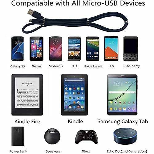 Upgrade Your Charging Game: 2 Pack Micro USB 2.0 Magnetic Charging Cables – 3 FT Fast Data Transfer & Effortless Connection for All Micro USB Devices