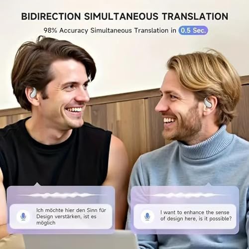 Revolutionary AI Translation Earbuds – Advanced Wireless Open-Ear Headphones with Superior Noise Cancellation and Hi-Fi Sound Quality, Supporting 144 Languages for Effortless Global Communication – LCD Touch Display for Intuitive Control – Perfect for Travelers, Professionals, and Language Enthusiasts – Elevate Conversations and Audio Playback with the Q16 Pro AI