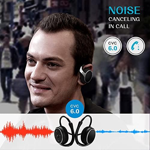 Compact Sports Bluetooth Headphones – Ergonomic Wrap-Around Wireless Earphones with Built-In Microphone, Exceptional Sound Quality, 12-Hour Battery Life, Foldable Design for Easy Portability, Perfect for Active Lifestyles – Black