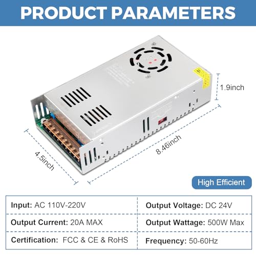 Universal 24 V 10 A AC/DC Power Supply Adapter – 240 W High-Efficiency Switching Converter for LED Lighting & CCTV Systems – Superior Voltage Stability with Advanced Safety Features for Secure Device Performance