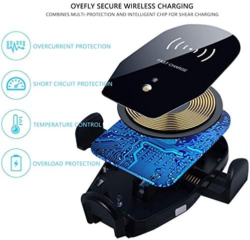 OYEFLY 360-Degree Adjustable Mobile Phone Holder for Smart Model 453 Forfour & Fortwo | Secure Car Phone Mount for Smartphones, GPS & Tablets | Sleek Black Design for Enhanced Visibility & Safety | Easy Installation with Gravity Linkage Technology