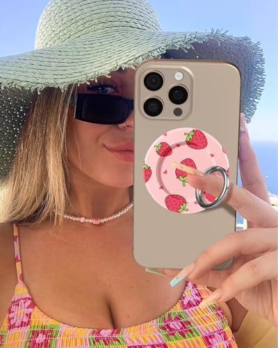 Magnetic Phone Grip Holder for i Phone – Adjustable Mag Safe-Compatible Finger Ring Stand with Fun Designs for Secure Selfies and Video Calls – Lightweight, Durable, and Removable Accessory to Elevate Your Smartphone Experience