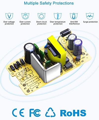 High-Performance 24 V 3 A AC to DC Power Supply Adapter – Reliable Transformer for LED Strip Lighting & CCTV Systems – Universal Input 100 V-240 V with 5.5 x 2.1 mm DC Connector for Optimal Device Compatibility and Stability