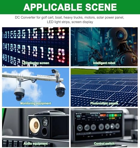 High-Performance 48 V to 12 V DC-DC Step Down Converter by Eagwell – 120 W Power Supply with Built-in Fuse for Maximum Safety – Perfect for Golf Carts, Scooters, RVs, and Marine Use – Reliable Voltage Reduction for Enhanced Device Efficiency and Versatility