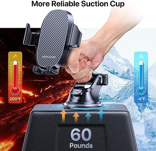 Revolutionize Your Driving Experience with the Miracase 3-in-1 Universal Car Phone Holder – Seamlessly Compatible with i Phone 16/15/14/13/12/11 Pro Max & Galaxy Devices – 360-Degree Rotation, Quick-Release & Sturdy Anti-Slip Design for Enhanced Safety and Convenience on Dashboard, Air Vent, or Windshield